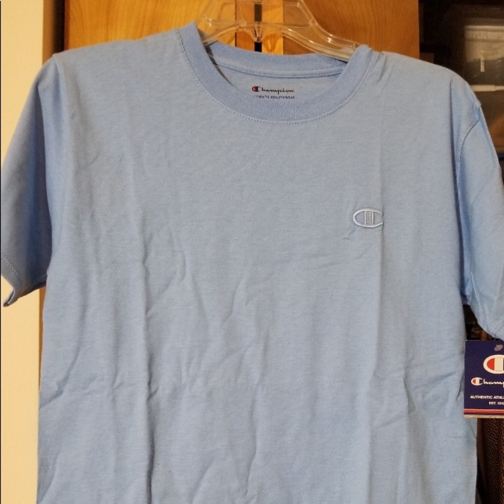 Baby blue short sleeve champion t shirt